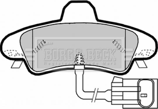 Borg & Beck BBP1908 - Bremžu uzliku kompl., Disku bremzes www.autospares.lv