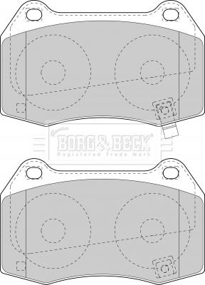 Borg & Beck BBP1971 - Bremžu uzliku kompl., Disku bremzes www.autospares.lv