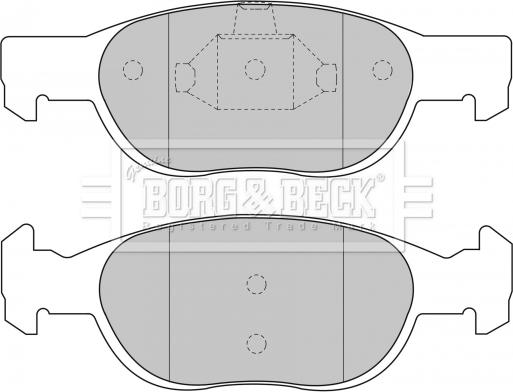 Borg & Beck BBP1499 - Bremžu uzliku kompl., Disku bremzes www.autospares.lv