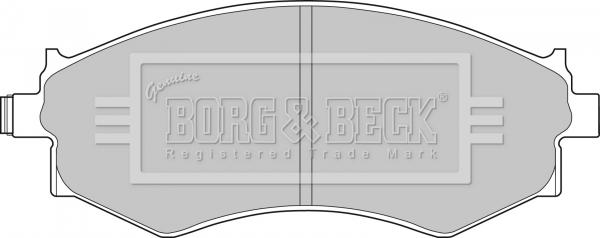 Borg & Beck BBP1494 - Тормозные колодки, дисковые, комплект www.autospares.lv