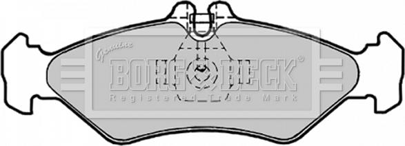 Borg & Beck BBP1491 - Тормозные колодки, дисковые, комплект www.autospares.lv