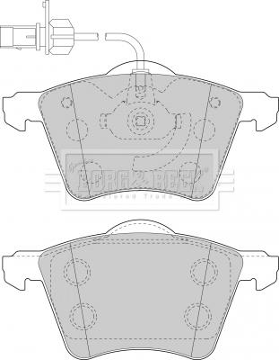 Borg & Beck BBP1498 - Тормозные колодки, дисковые, комплект www.autospares.lv