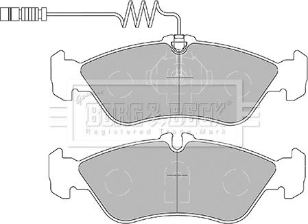 Borg & Beck BBP1445 - Bremžu uzliku kompl., Disku bremzes www.autospares.lv