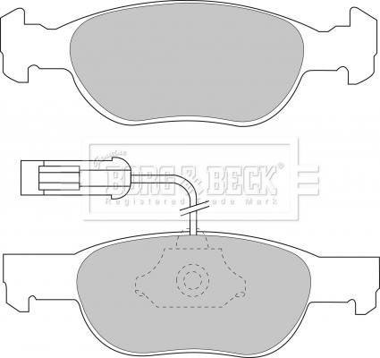 Borg & Beck BBP1441 - Bremžu uzliku kompl., Disku bremzes www.autospares.lv