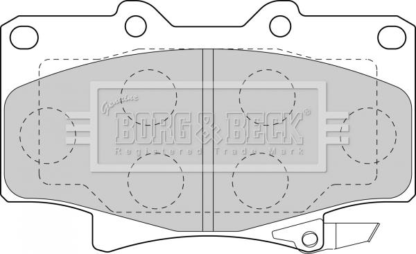 Borg & Beck BBP1442 - Bremžu uzliku kompl., Disku bremzes www.autospares.lv