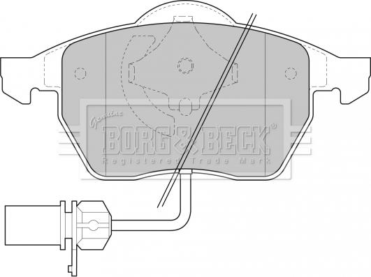 Borg & Beck BBP1447 - Тормозные колодки, дисковые, комплект www.autospares.lv