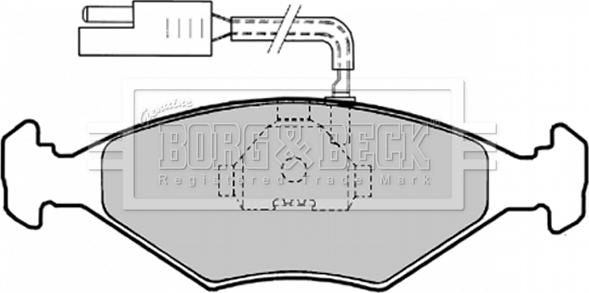 Borg & Beck BBP1456 - Brake Pad Set, disc brake www.autospares.lv