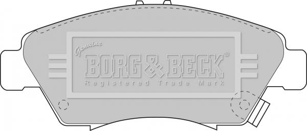 Borg & Beck BBP1457 - Bremžu uzliku kompl., Disku bremzes www.autospares.lv