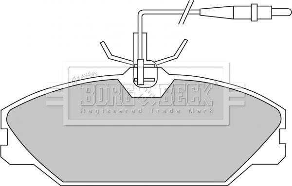 Borg & Beck BBP1466 - Bremžu uzliku kompl., Disku bremzes www.autospares.lv