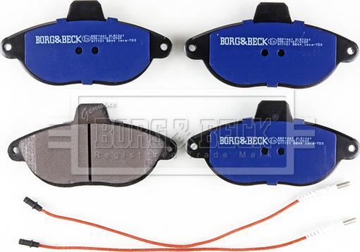 Borg & Beck BBP1461 - Bremžu uzliku kompl., Disku bremzes www.autospares.lv