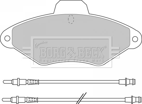 Borg & Beck BBP1400 - Bremžu uzliku kompl., Disku bremzes www.autospares.lv