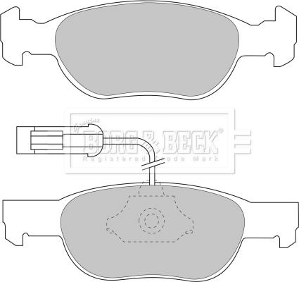 Borg & Beck BBP1418 - Bremžu uzliku kompl., Disku bremzes autospares.lv