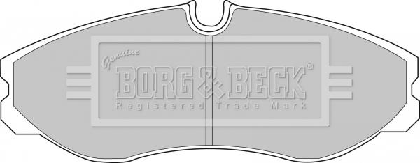 Borg & Beck BBP1436 - Тормозные колодки, дисковые, комплект www.autospares.lv