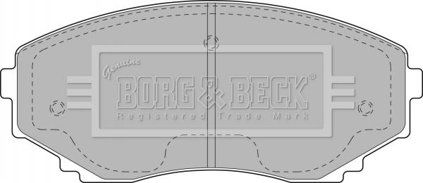 Borg & Beck BBP1472 - Тормозные колодки, дисковые, комплект www.autospares.lv