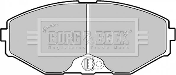 Borg & Beck BBP1598 - Тормозные колодки, дисковые, комплект www.autospares.lv