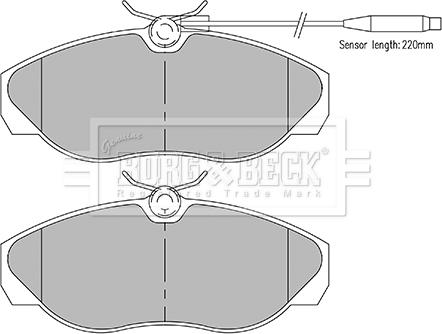 Borg & Beck BBP1561 - Bremžu uzliku kompl., Disku bremzes www.autospares.lv