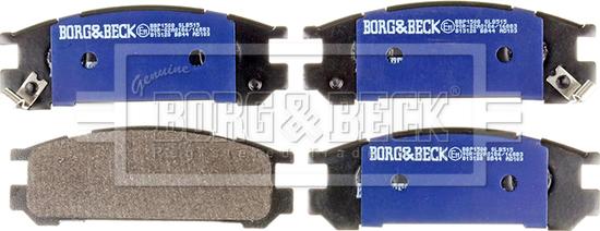 Borg & Beck BBP1508 - Bremžu uzliku kompl., Disku bremzes www.autospares.lv