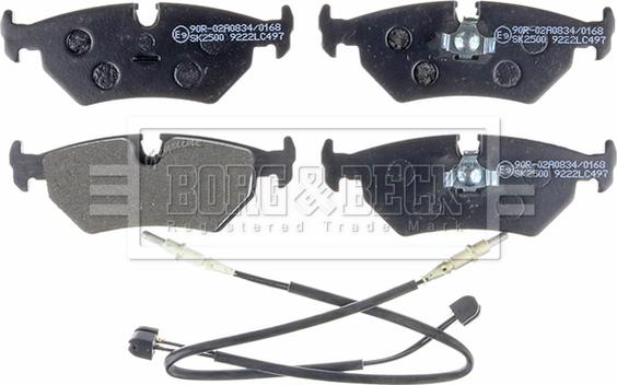 Borg & Beck BBP1515 - Тормозные колодки, дисковые, комплект www.autospares.lv