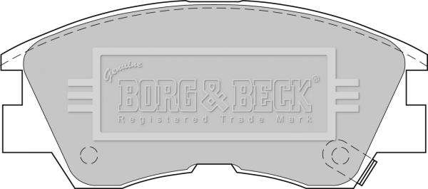 Borg & Beck BBP1511 - Тормозные колодки, дисковые, комплект www.autospares.lv