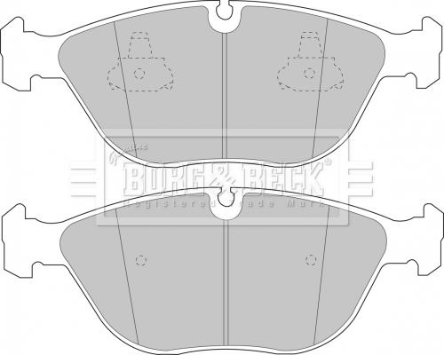 Borg & Beck BBP1578 - Bremžu uzliku kompl., Disku bremzes www.autospares.lv