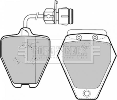 Borg & Beck BBP1577 - Bremžu uzliku kompl., Disku bremzes www.autospares.lv