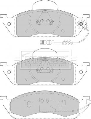 Borg & Beck BBP1640 - Bremžu uzliku kompl., Disku bremzes www.autospares.lv