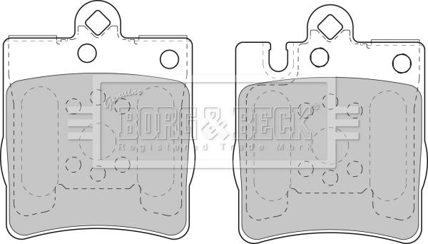 Borg & Beck BBP1665 - Bremžu uzliku kompl., Disku bremzes www.autospares.lv