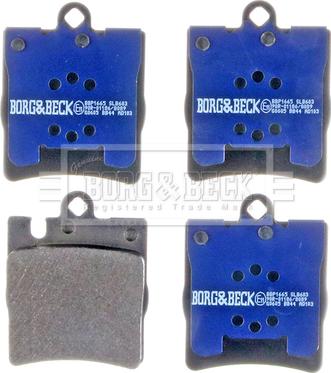 Borg & Beck BBP1665 - Bremžu uzliku kompl., Disku bremzes www.autospares.lv