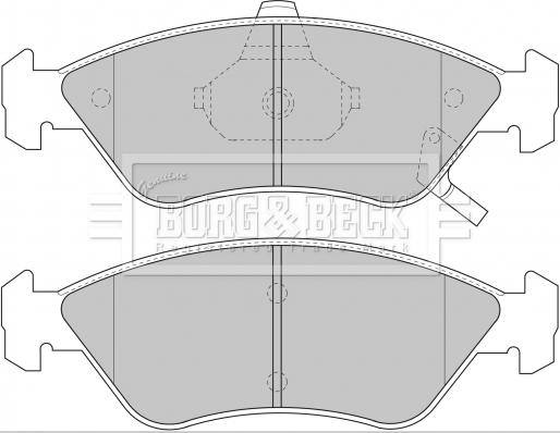 Borg & Beck BBP1661 - Тормозные колодки, дисковые, комплект www.autospares.lv