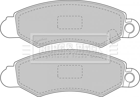 Borg & Beck BBP1606 - Bremžu uzliku kompl., Disku bremzes www.autospares.lv