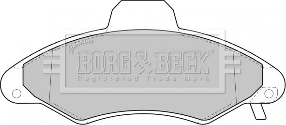 Borg & Beck BBP1600 - Тормозные колодки, дисковые, комплект www.autospares.lv