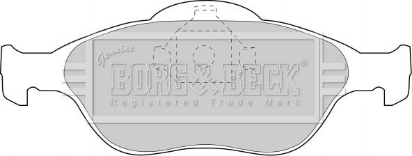 Borg & Beck BBP1615 - Тормозные колодки, дисковые, комплект www.autospares.lv