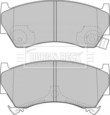 Borg & Beck BBP1613 - Bremžu uzliku kompl., Disku bremzes www.autospares.lv