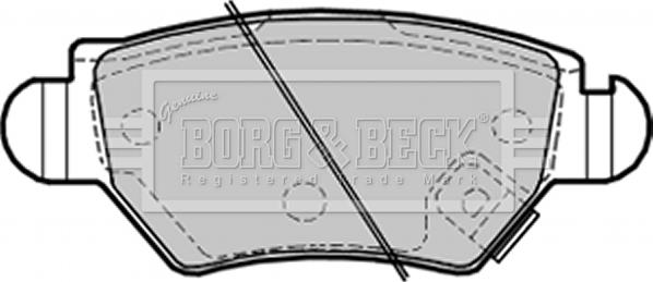 Borg & Beck BBP1687 - Bremžu uzliku kompl., Disku bremzes www.autospares.lv