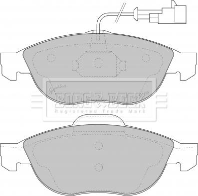 Borg & Beck BBP1635 - Brake Pad Set, disc brake www.autospares.lv