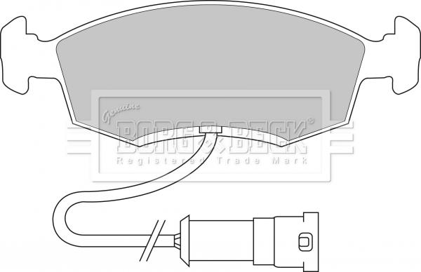 Borg & Beck BBP1096 - Тормозные колодки, дисковые, комплект www.autospares.lv