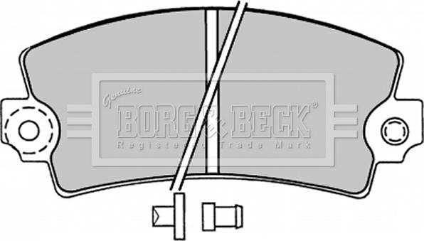 Borg & Beck BBP1047 - Bremžu uzliku kompl., Disku bremzes www.autospares.lv