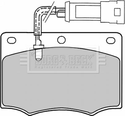 Borg & Beck BBP1058 - Bremžu uzliku kompl., Disku bremzes www.autospares.lv