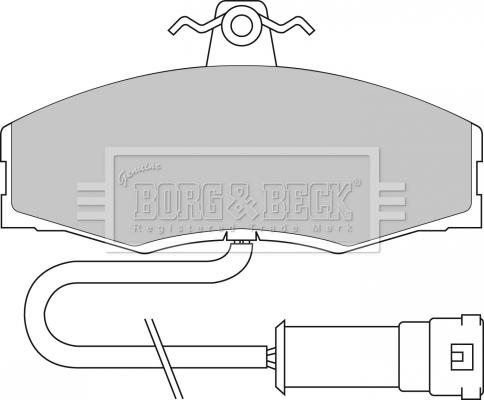 Borg & Beck BBP1060 - Тормозные колодки, дисковые, комплект www.autospares.lv