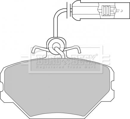 Borg & Beck BBP1086 - Bremžu uzliku kompl., Disku bremzes www.autospares.lv