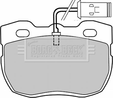 Borg & Beck BBP1028 - Тормозные колодки, дисковые, комплект www.autospares.lv