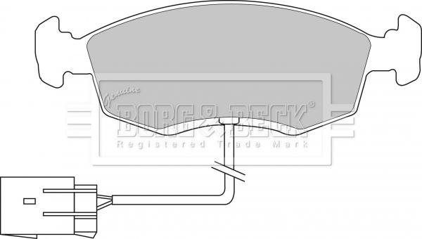 Borg & Beck BBP1070 - Bremžu uzliku kompl., Disku bremzes www.autospares.lv