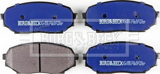 Borg & Beck BBP1194 - Bremžu uzliku kompl., Disku bremzes www.autospares.lv