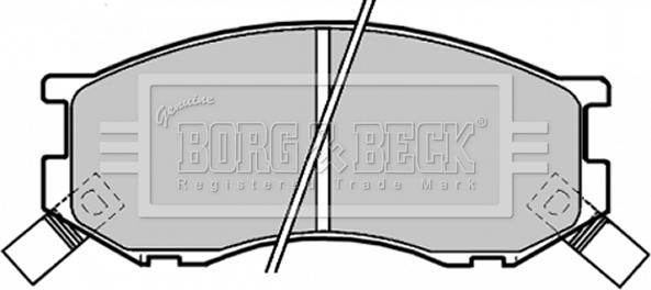 Borg & Beck BBP1190 - Тормозные колодки, дисковые, комплект www.autospares.lv