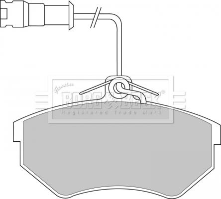 Borg & Beck BBP1146 - Тормозные колодки, дисковые, комплект www.autospares.lv