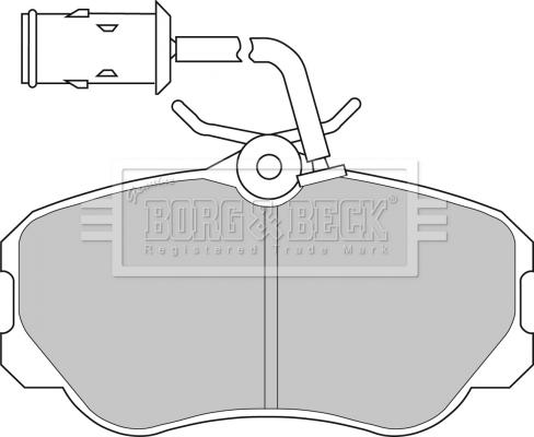 Borg & Beck BBP1141 - Тормозные колодки, дисковые, комплект www.autospares.lv