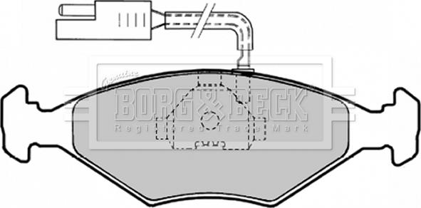 Borg & Beck BBP1147 - Bremžu uzliku kompl., Disku bremzes www.autospares.lv