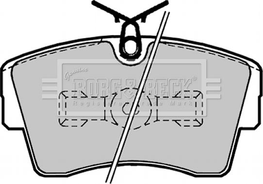 Borg & Beck BBP1166 - Тормозные колодки, дисковые, комплект www.autospares.lv