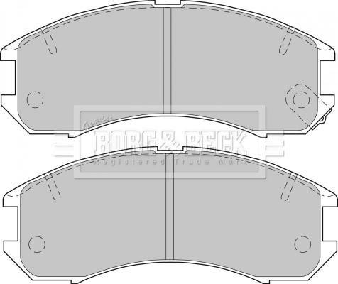 Borg & Beck BBP1162 - Тормозные колодки, дисковые, комплект www.autospares.lv