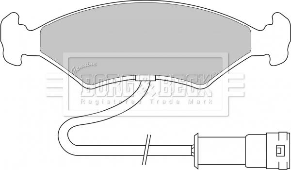 Borg & Beck BBP1104 - Bremžu uzliku kompl., Disku bremzes www.autospares.lv